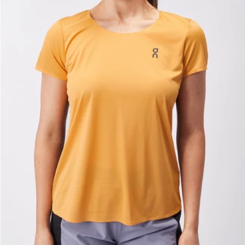ON Cloud Running Women's Performance-T Mango/Black Size Small